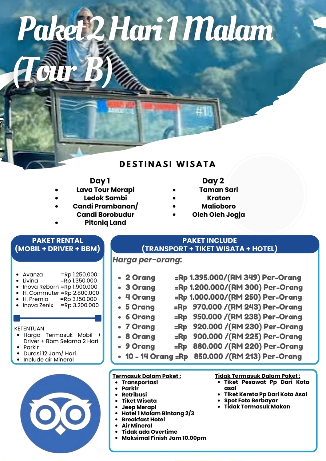 Paket 2hari 1malam Tour B