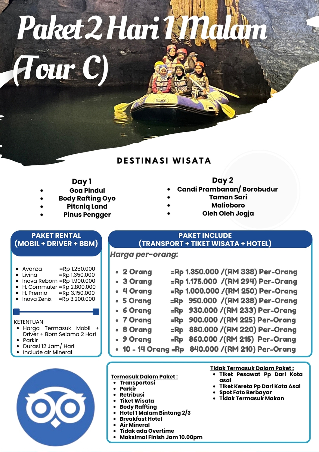 Paket 2hari 1malam Tour C