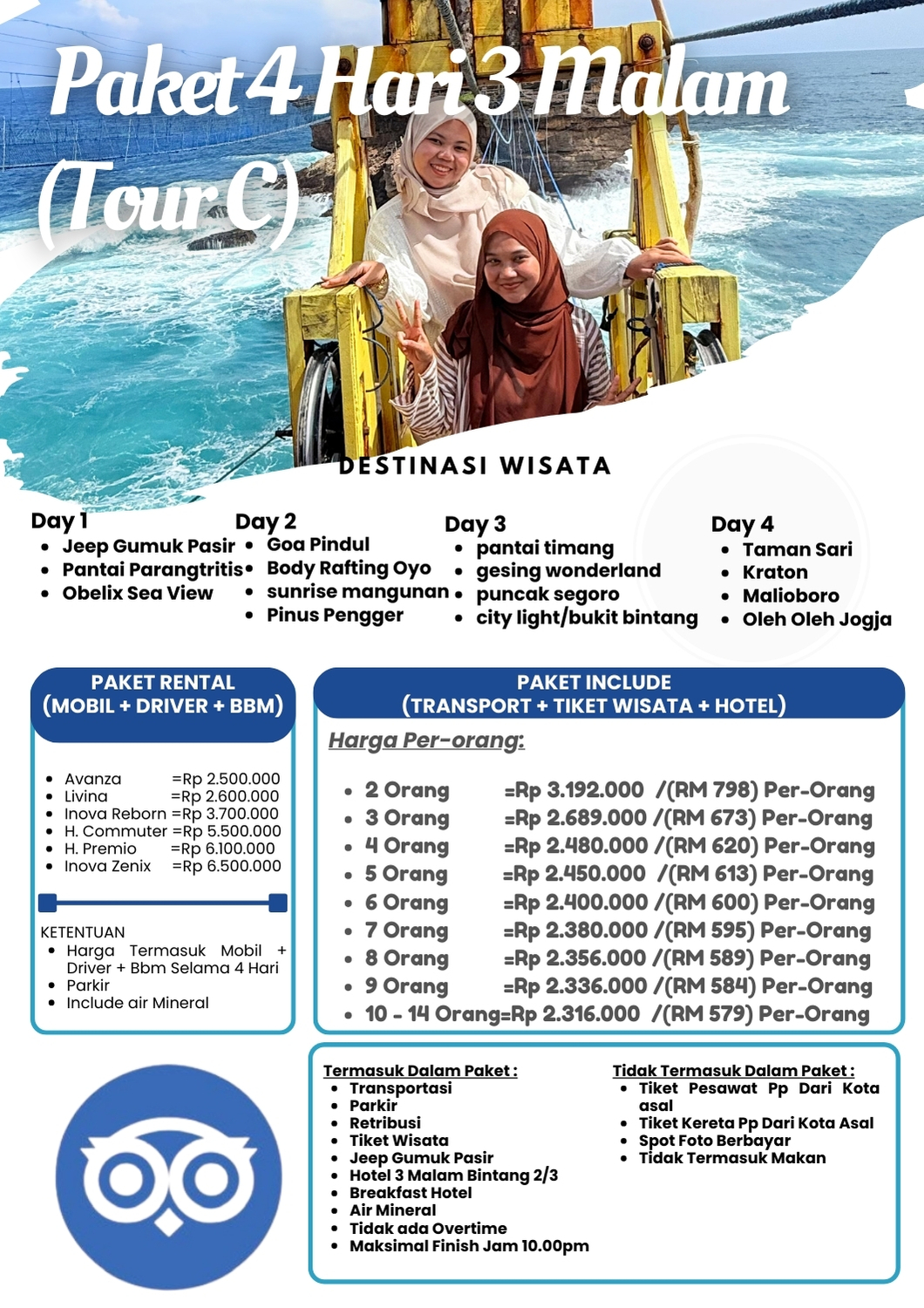 Paket 4hari 3malam Tour C